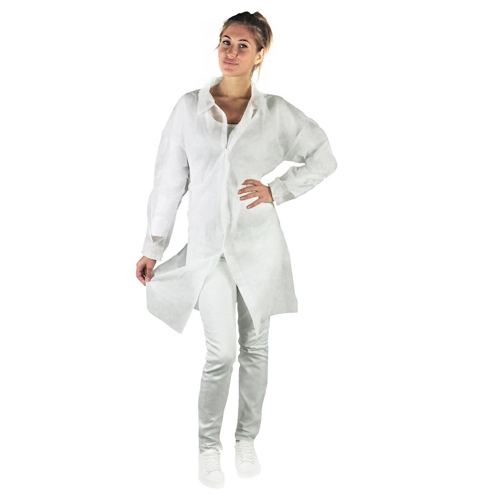 CAMICE MONOUSO CON VELCRO TASCA INTE…